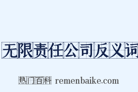 无限责任公司反义词是什么意思的图片